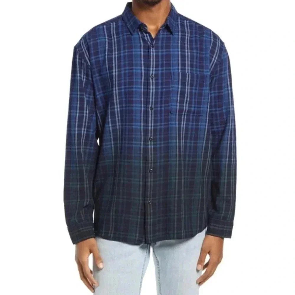 BP Ombre Flannel Button Up Shirt